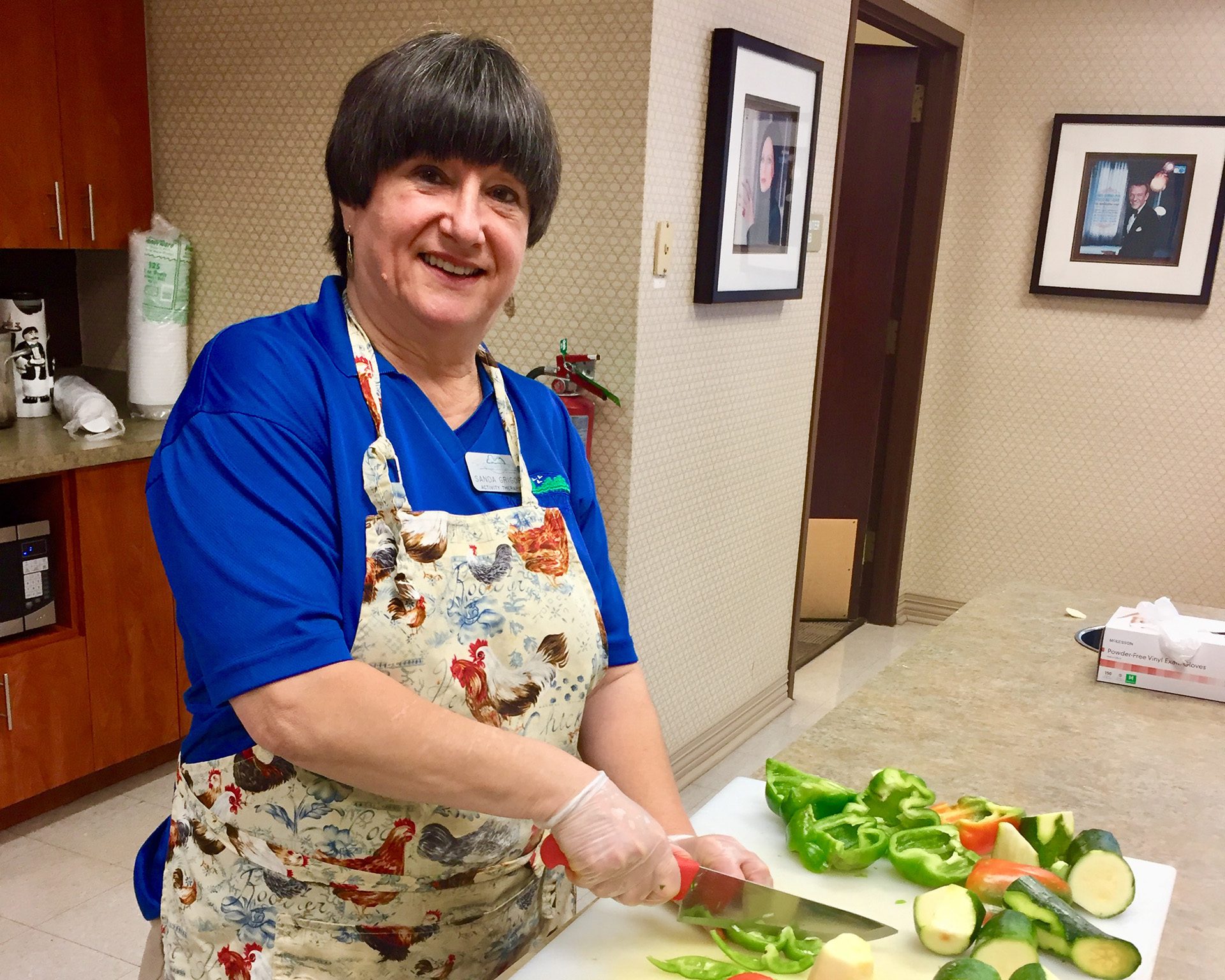 Residents enjoy being in the kitchen with Sanda