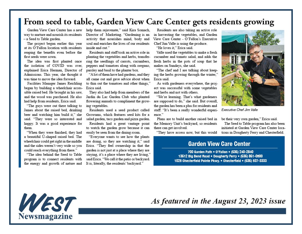 From seed to table, Garden View Care Center gets residents growing